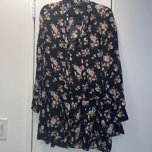 Zara floral sheer dress